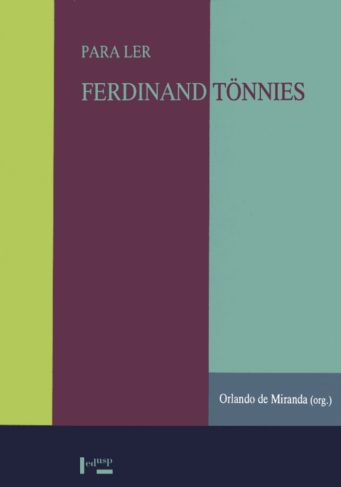 Capa de Para Ler Ferdinand Tönnies