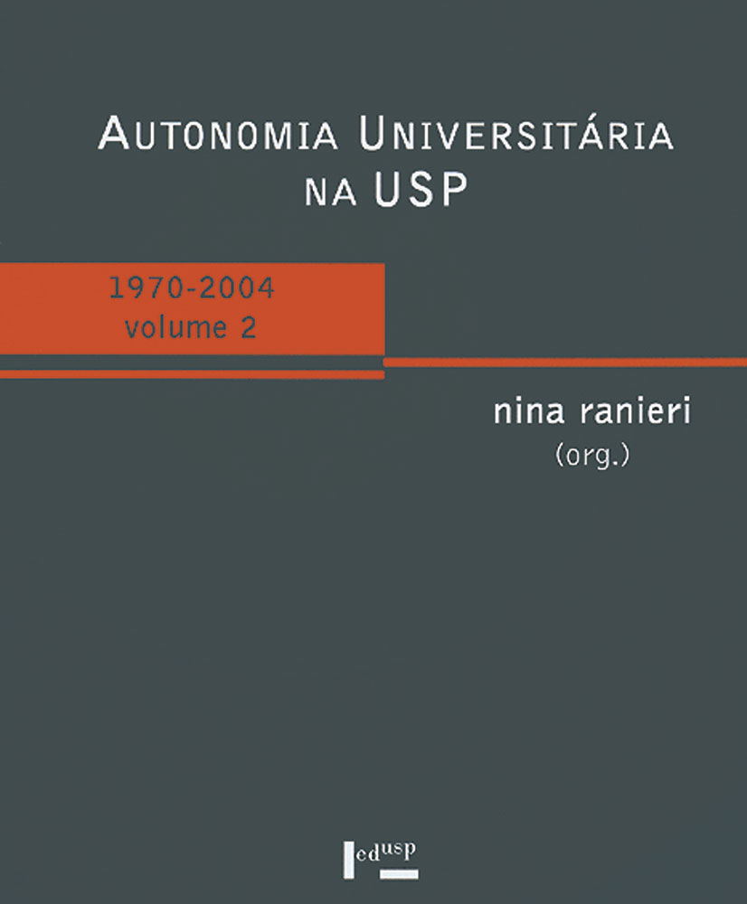Capa de Autonomia Universitária na USP - Volume 2