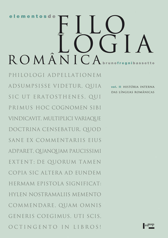 Capa de Volume 2 de Elementos de Filologia Românica