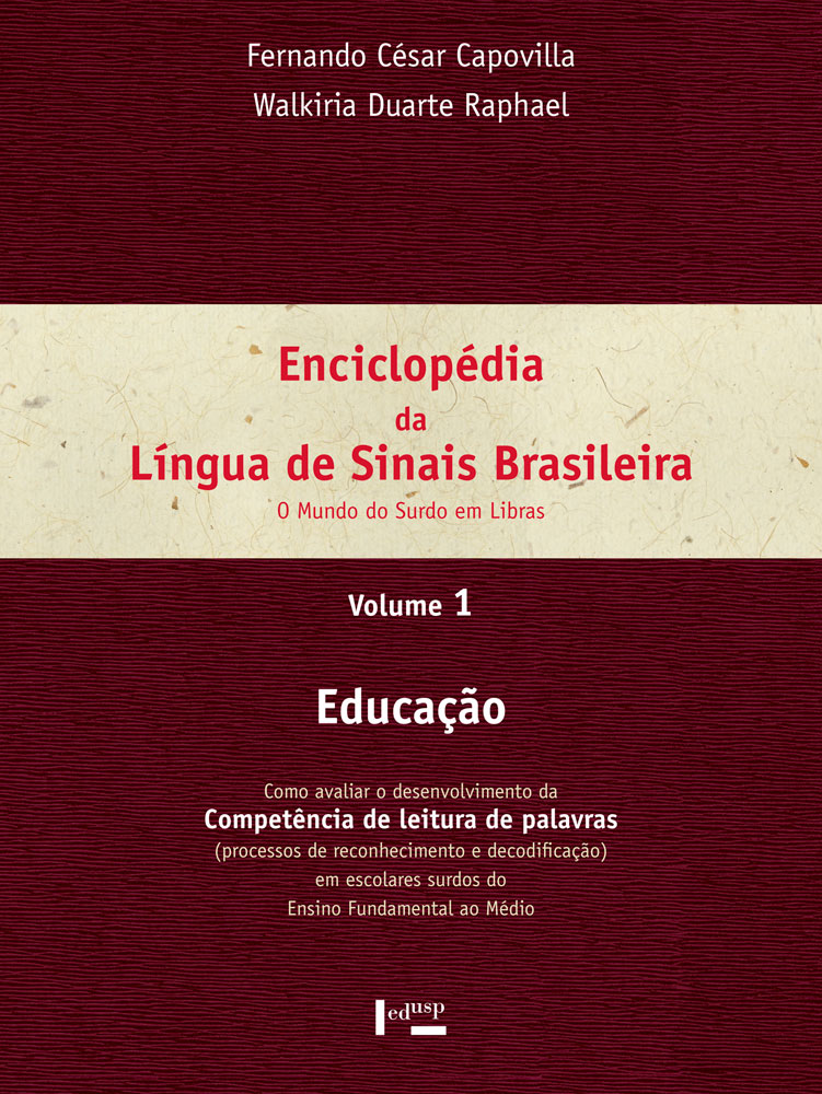 Capa de volume 1 Enciclopédia da Língua de Sinais Brasileira