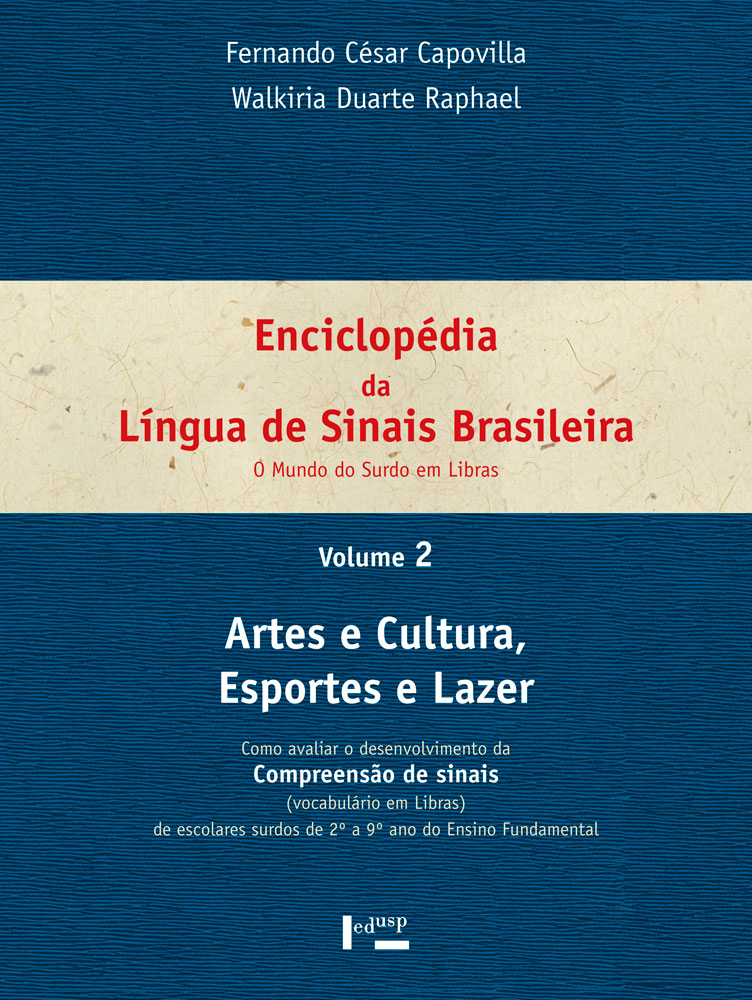 Capa de volume 2 de Enciclopédia da Língua de Sinais Brasileira