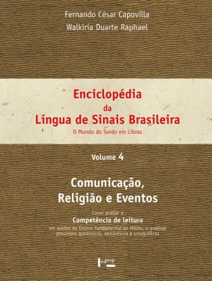 Capa de volume 4 de Enciclopédia da Língua de Sinais Brasileira