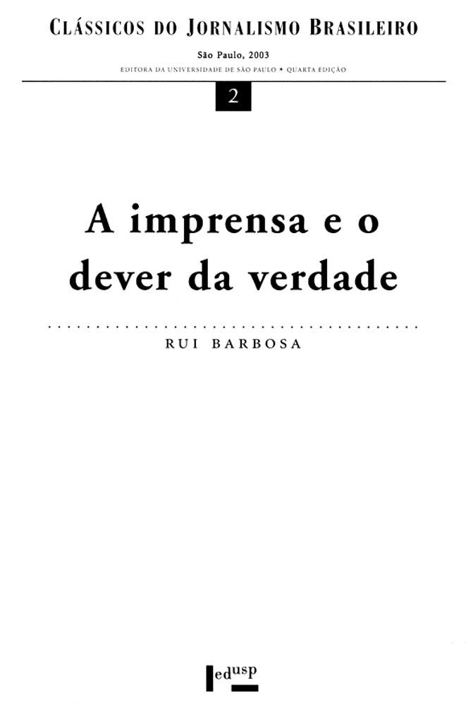 Capa de A Imprensa e o Dever da Verdade