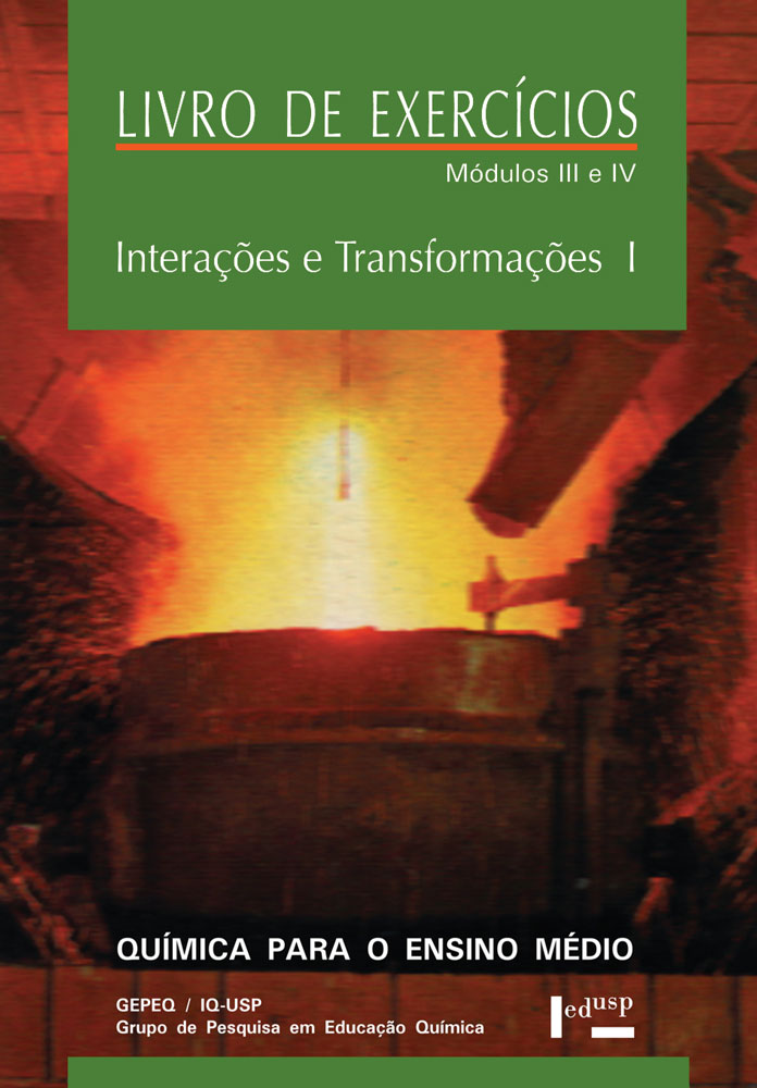Capa de livro de exercícios III e IV de Interações e Transformações I