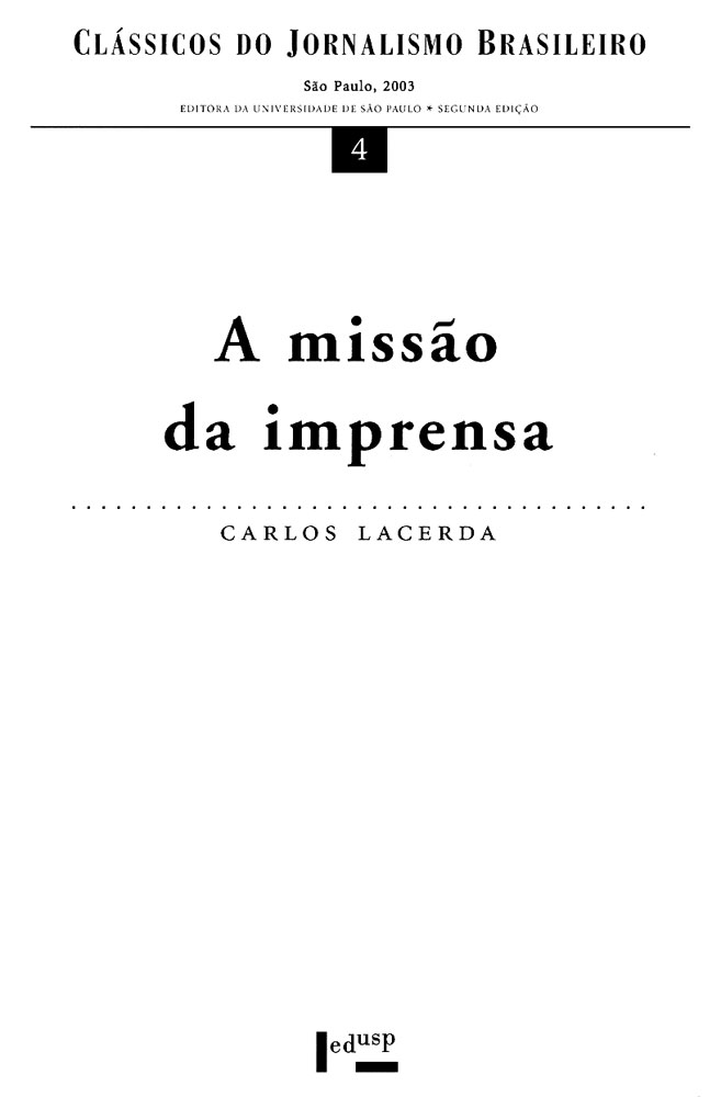 Capa de A Missão da Imprensa