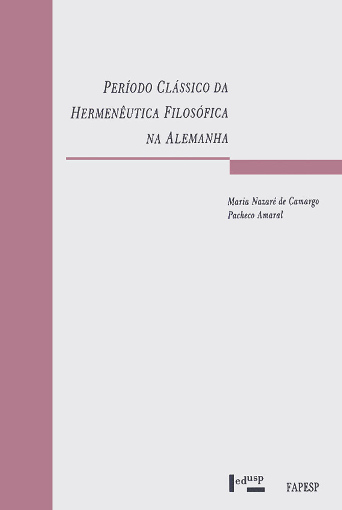 Capa de Período Clássico da Hermenêutica Filosófica na Alemanha