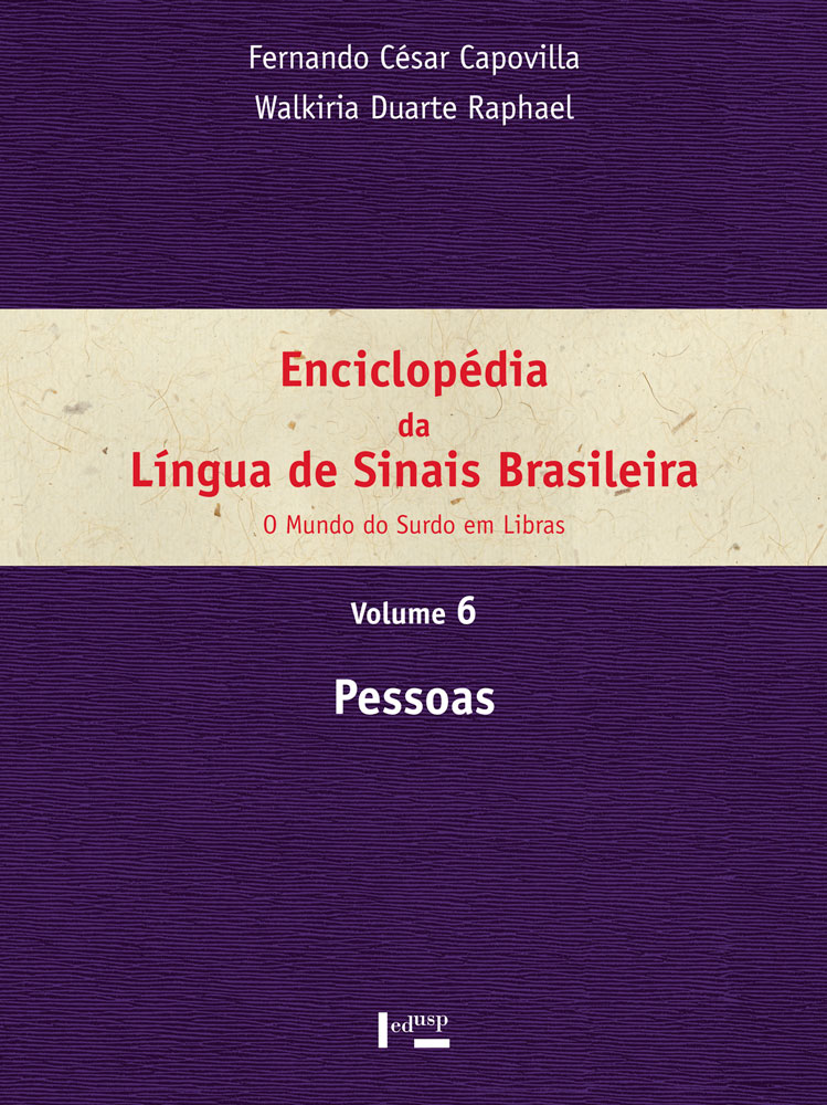 Capa de Enciclopédia da Língua de Sinais Brasileira Vol. 6