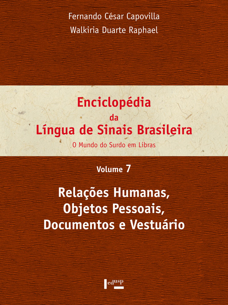 Capa de Enciclopédia da Língua de Sinais Brasileira Vol. 7
