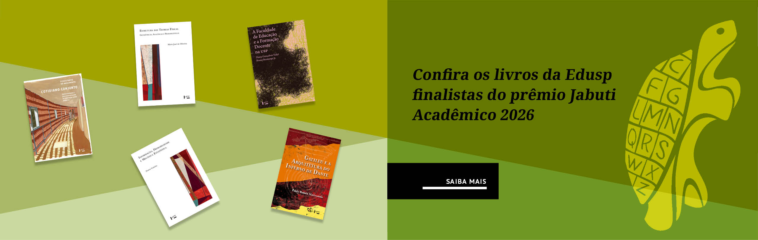 Finalistas Edusp no Jabuti Acadêmico 2026